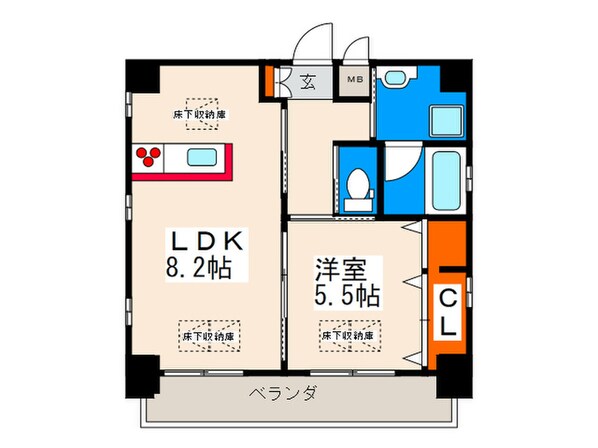 アクアコート横川の物件間取画像